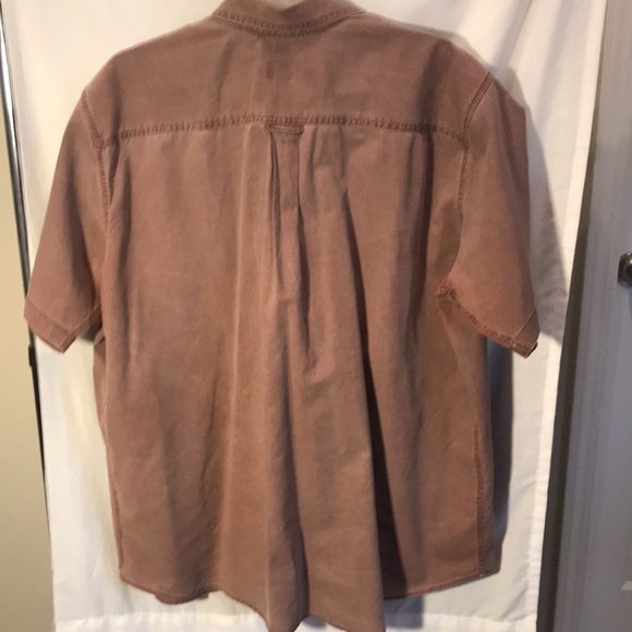 Basic Editions mens size 2XLT brown short sleeved shirt - Picture 2 of 3